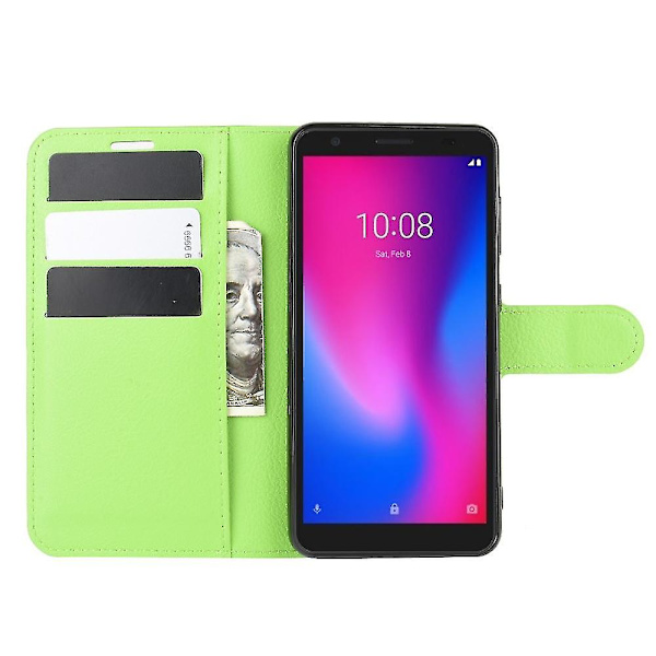 Litchi Texture Plånboksfodral i Läder för ZTE Blade A3 (2020)