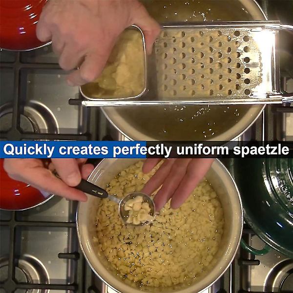 Spätzle-maskine i rustfrit stål med komfortabelt greb