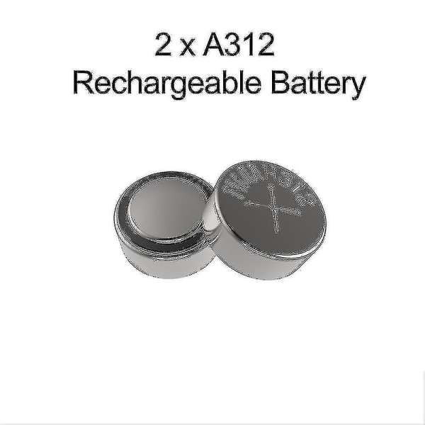 A312 Rechargeable Battery,hearing Aids Batteries 312 Charger Kit 312 312a A312 Pr4 Rechargeable Battery For Hearing Aid(2pcs 312)