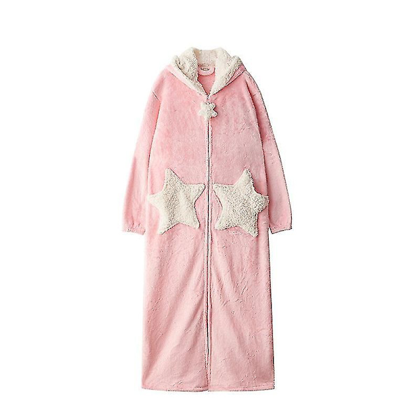 Par Hooded Badrockar Nattklänning Flanell Lång Herr Dam Badrock