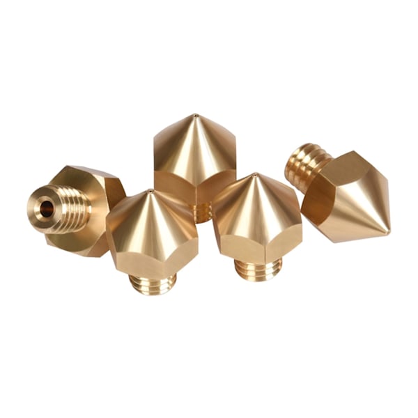 10 stk. gule messingdyser for BIQU B1 um2 3D-printer 1,75 mm dyser