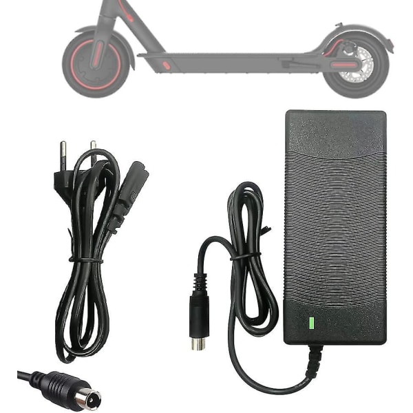 Oplader til Xiaomi M365, 42v 2a Elektrisk Scooter Oplader, Hurtig Batteriopladning til Xiaomi og Ninebot Scooter, Batteriadapter til