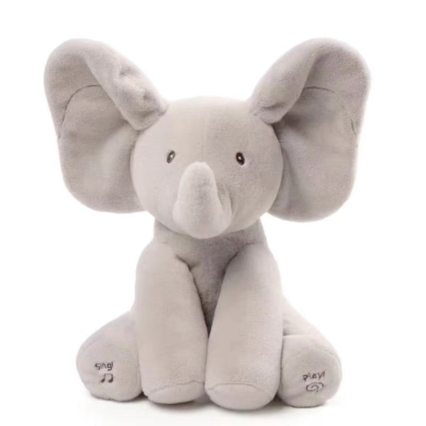 Plushdjur, Grå, 30 cm