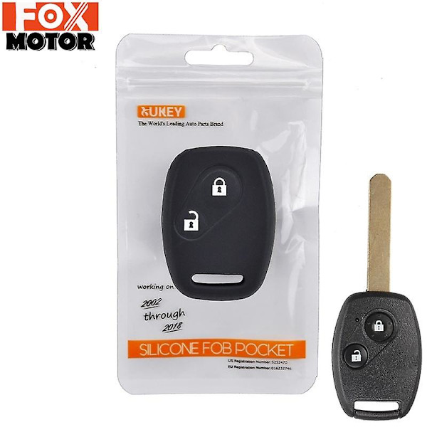 2-knappars silikonbilfjärrkontrollnyckelskal fodral för Honda Civic Accord Pilot Fit Crv S2000 Stream Crosstour Insight Cr-z