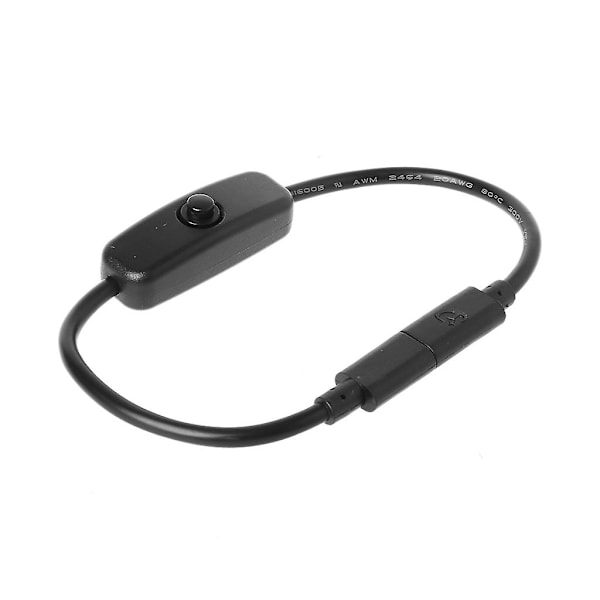 Usb Typ C med på/av-knapp Strömbrytare 27 cm Laddningsförlängningskabel