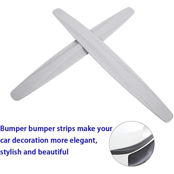 2-pack, Universal Gummi Bumper Bilhörn Skyddsskydd Repskydd Dekaler (vit)