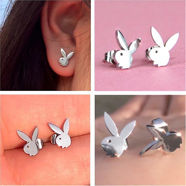 Kirurgisk Stål Playboy Bunny Stud Øreringe