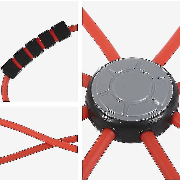 Core Cross Resistance Band til Kvinder, Fitness Træningsbånd med Håndtag til Pilates Yoga Styrketræning, Latex Elastisk Loop Tube, Rød