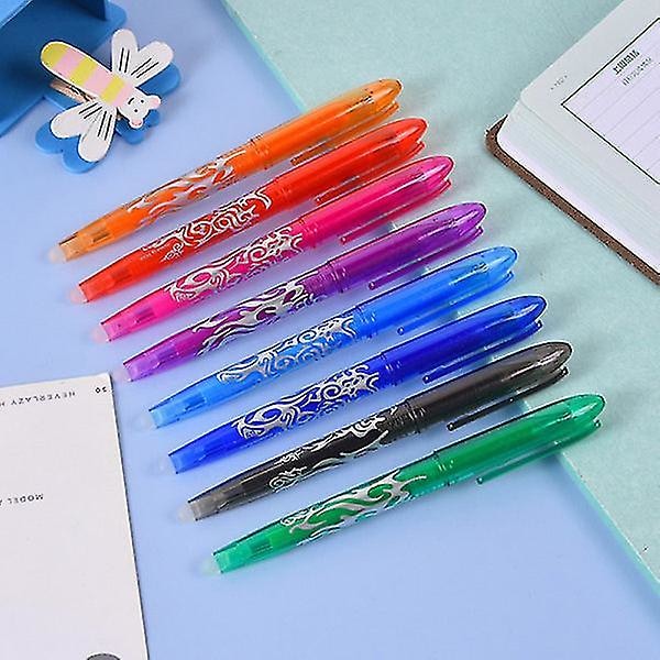 8-pack Multifärgade Suddbara Gelpennor Student Skrivning Kawaii Kreativ 8 ST