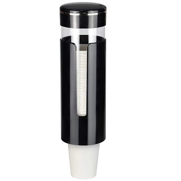 Koppdispenser, Dragtyp Vattenkylare Kopphållare Passar 4oz-7oz Engångskoppar - Svart