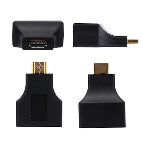 HDMI til Dual Port RJ45 Nettverkskabelforlenger via Cat 5e & 6 1080P 3D HDTV Datamaskin-YM