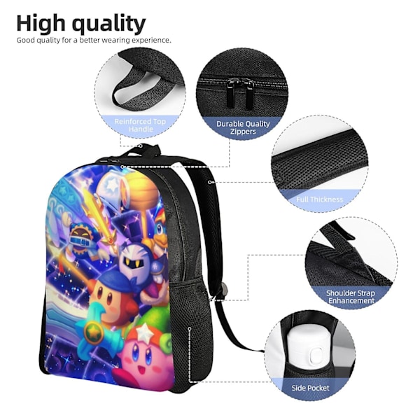 Kids Kirby Ryggsäckar Skolväska Bokväska Casual Daypack Ryggsäckar för Pojkar Flickor-DYL76