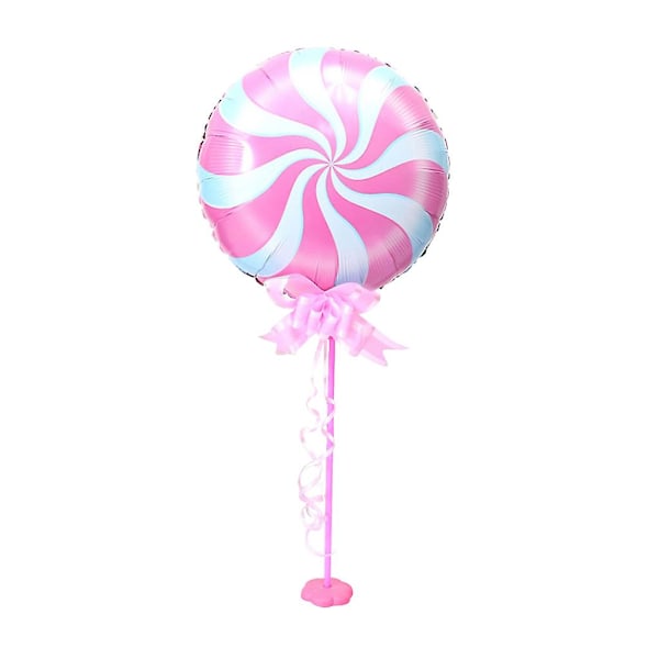 Vindmølle Folieballon Sæt Pinde Stativ Base Pæl Bryllup Fest Dekoration Pink
