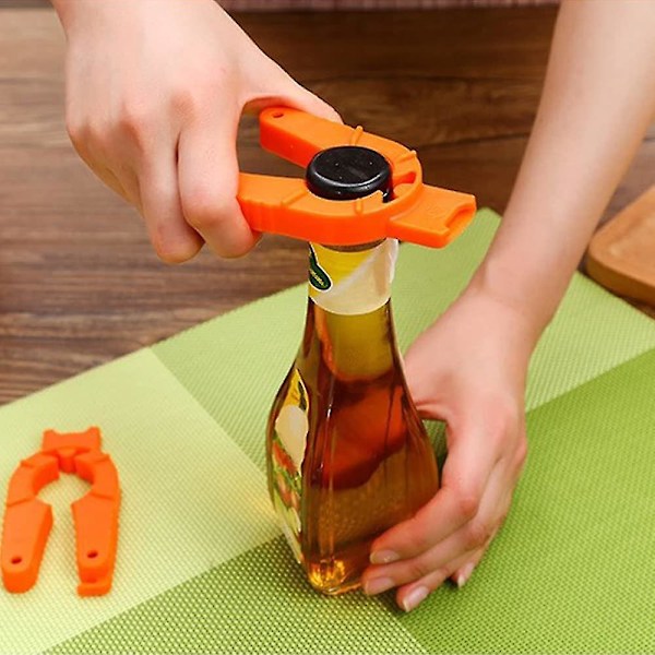 4-pack multifunktionell burköppnare för kök, justerbar, lätt grepp, flasköppnare, present