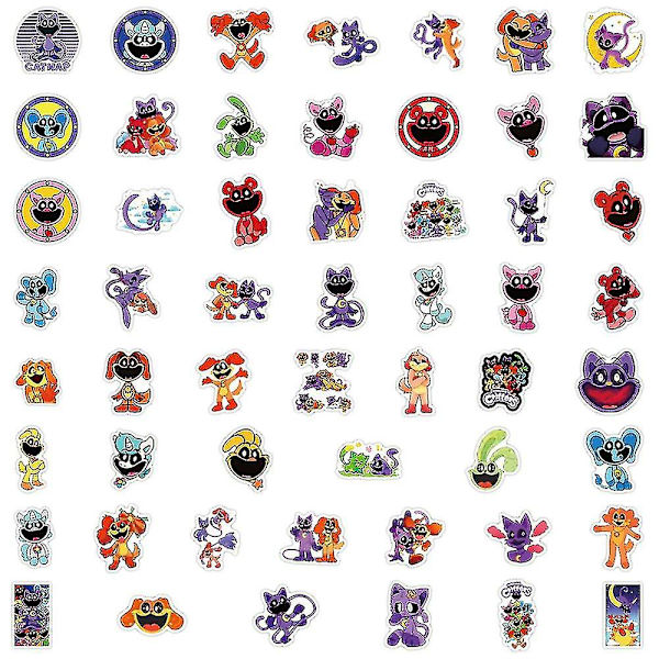 50 stk Smilende Critters Poppy Playtime Klistremerker for Skrapbok Laptop Koffert Skateboard Konvolutt Dekorasjon[HhhhS]