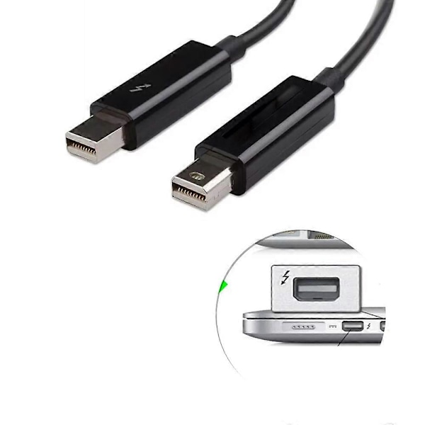 Äkta Thunderbolt 2-kabel 20 Gbps hane till hane för Apple Macbook Pro Air mini Imac