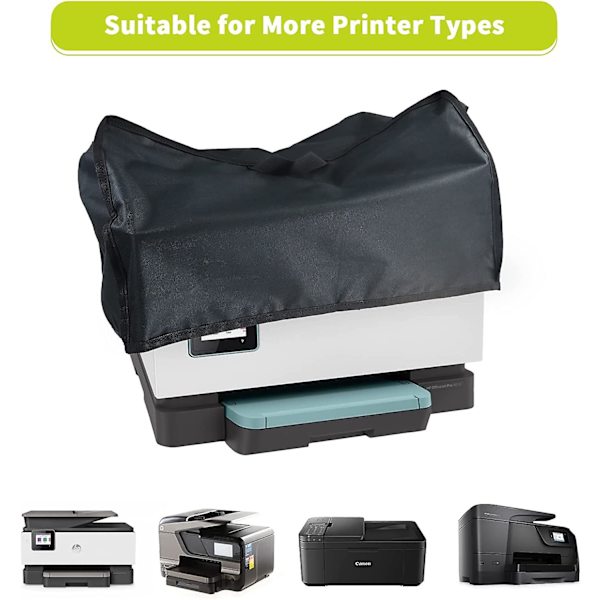 Dammskydd för skrivare för HP/Epson/Canon/Brother trådlösa skrivare, 45*45*30CM Universal Case Protector för skrivare, 600D Vattentät svart skrivarskydd