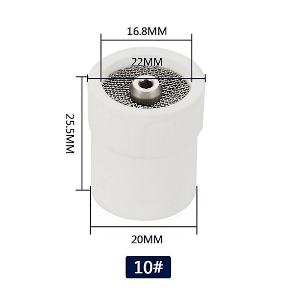 10 12 14 16 24 Vit Keramisk Munstycke Aluminiumoxidkopp För Wp9/20/17/18/26 Tig Svetsbrännare 10 Keramisk Vit Tig Svetskopp