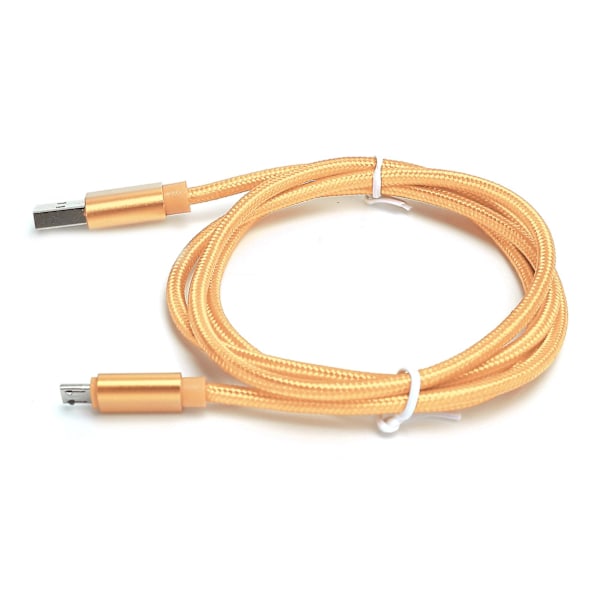 Heavy Duty 1M Flettet Micro USB Opladningskabel - Guld