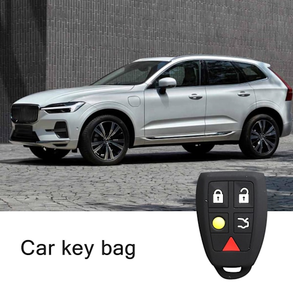 Til Volvo C30 C70 S40 V50 2004 - 2007 Silikone Fjernbetjenings Nøgle Etui Fob Shell Cover Skin Jakke Ærme Auto Til Dele Ny