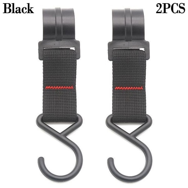 1/2 stk Taktisk Karabinerbælte D-Ring Karabiner SORT 2 STKSTYLE Sort 2 stkStyle 1-Style 1