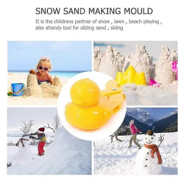 4-pack Snöbollformare Leksaker Anka Snöbollform Plast Snöformare Formar För Barn Utomhus Inomhus Vinter Snöbollskrig