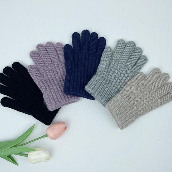 1 par barnvantar unisex stickade varma fem fingrar enfärgade elastiska halkfria mjuka tjocka studenter skrivhandskar vinter utomhusvantar
