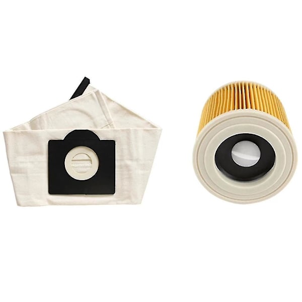 Hepa Filter & Vaskbare Støvsugerposer til Karcher Wd3 Mv3 Wd3200 Se4001