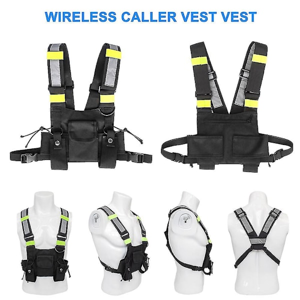 Radiosele Vest med Lommer og Holster for Toveisradio