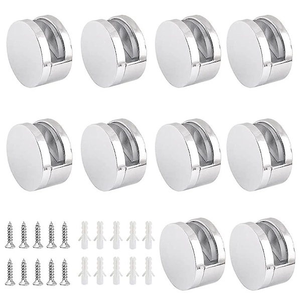 10 stk. Zink Legering Glas Klips Spejl Klips Holder til 4-6mm Glas Klemme