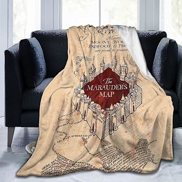 Jeg liker trening Marauder's Map Teppe Hjem Sovesal Teppe Lett Varm Koselig Kast Teppe-Y48