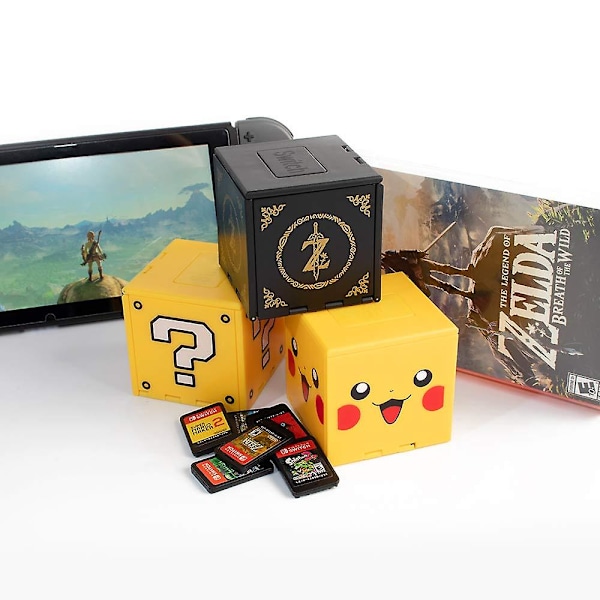 Switch Spelkortfodral, Spelkortfodral för Nintendo Switch-spel med 16 fack (Gul)