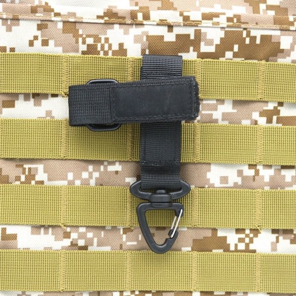 1/2 stk Taktisk Karabinerbælte D-Ring Karabiner SORT 2 STKSTYLE Sort 2 stkStyle 1-Style 1