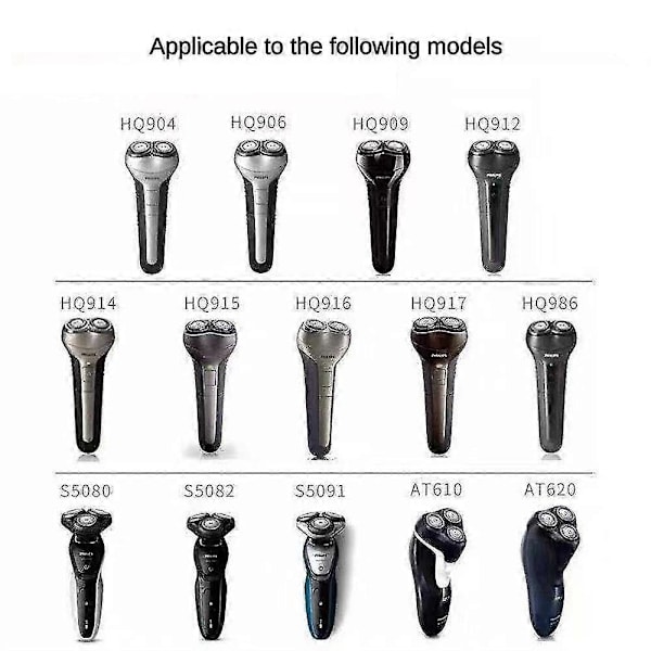 Oplader til Philips shaver HQ850 AT630 HQ902 HQ912 S5050 S5079 AT600 FT618 8V strømadapter batteri barbermaskine universal EU