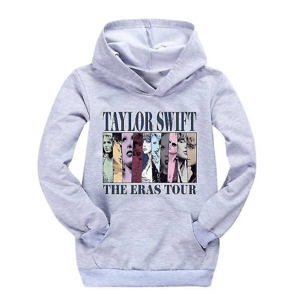 Pop Taylor Swift The Eras Tour Hoodie Huvtröja Casual Pullover Toppar Julgåvor För Barn Flickor Pojkar 150cm