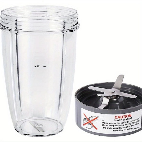 32 Oz BPA-fri Blenderkopp & Högpresterande Extraktorblad - Perfekt Passform för NutriBullet 600W/900W Blendrar - Enkel Bladbyte - Premium