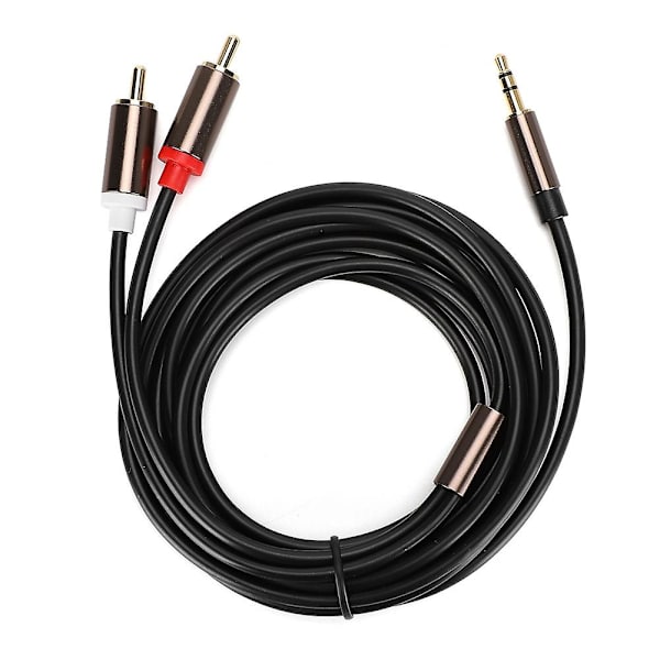 2-i-1 3,5 mm Han til 2RCA Kabel - 3 meter Lang