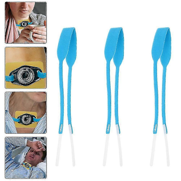 3 kpl soonges tracheostomia-kaulus aikuisille tracheostomia-kiinnitysremmi kaula trach-suoja tracheanauhat
