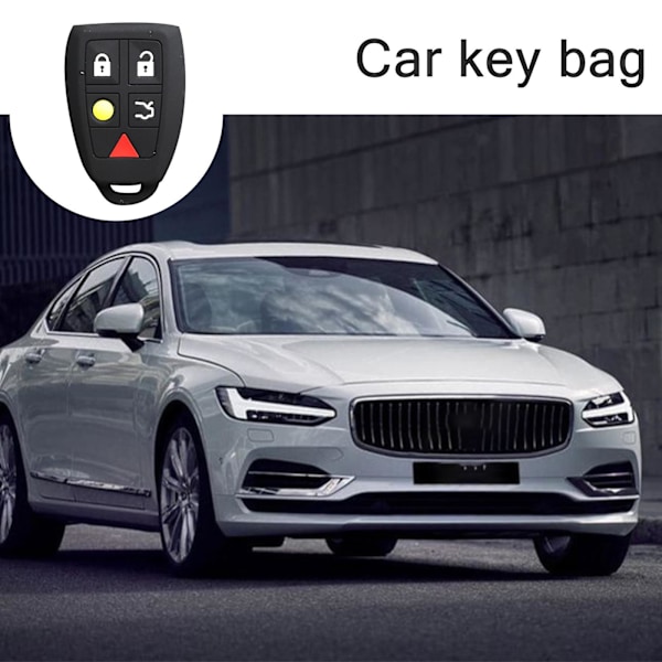 Til Volvo C30 C70 S40 V50 2004 - 2007 Silikone Fjernbetjenings Nøgle Etui Fob Shell Cover Skin Jakke Ærme Auto Til Dele Ny
