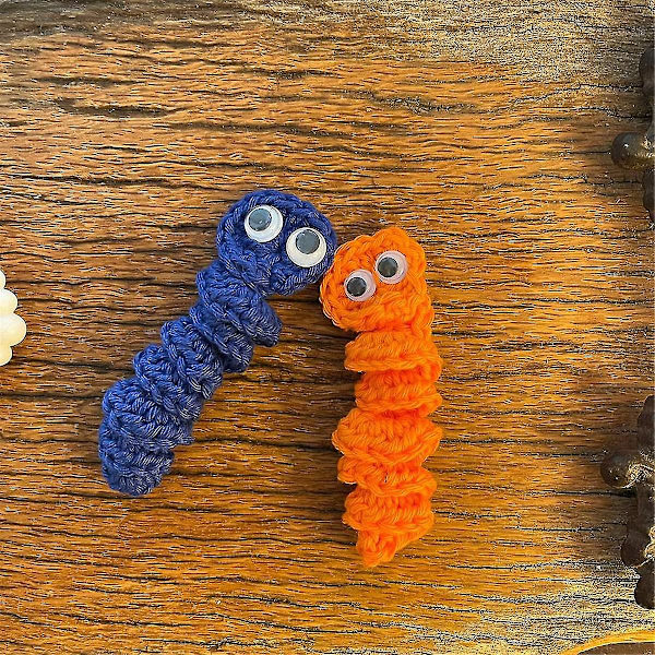 Håndlavet Følelsesmæssig Støtte Worry Worm Gave, Hæklet Worry Worm Inspirerende Omsorg, Sød Strikket