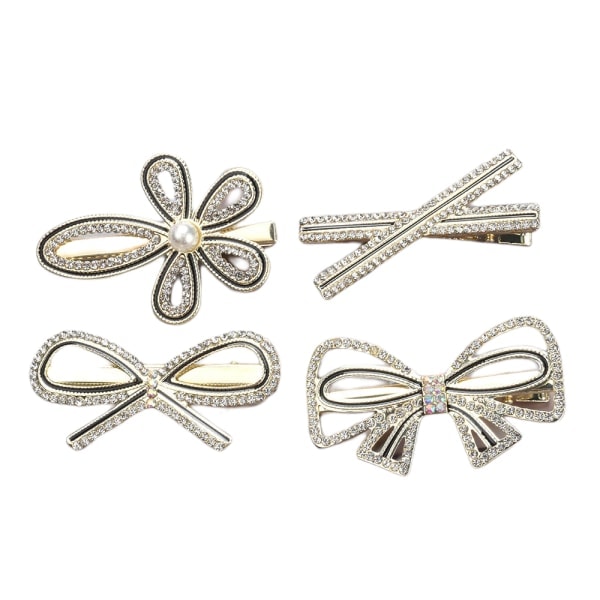 4 kpl otsatukanapit, Glitter Crystal Geometric Hair Clips, Elegant Blonde Hair Accessories, Naiselle