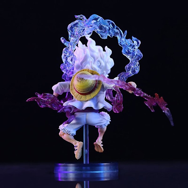 10 cm One Piece Figurer Luffy Gear 5 Figur Solguden Niko Luffy Actionfigurer