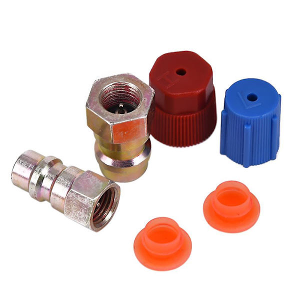 1/4\" AC R12 til R134a Retrofit Ventil Hurtig Skift Konverteringsadapter Høj/Lav Fitting A/C System