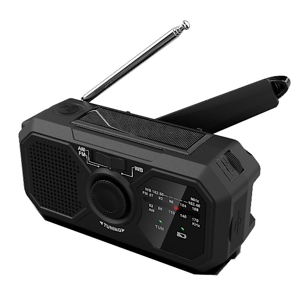 Håndvevd Radio Strøm AM/FM Utendørs Generator Dynamo 1200mah Telefonlader Manuel