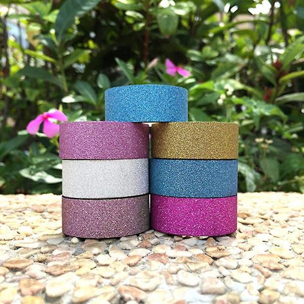 1,5 cm x 10 m Glitter Washi Tape Självhäftande Scrapbooking Hantverk DIY-kit