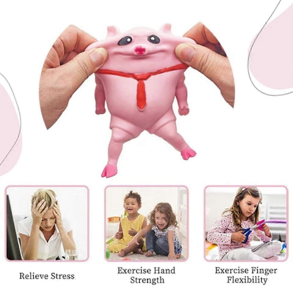 Söt Rosa Gris Kläm-leksak - Stressavlastande Squishy Leksak för Barn och Vuxna