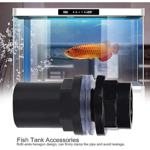 5 stk/sett PVC Akvarium Vannrørforbindelse Rett Rør - FiskeTank Tilbehør Kobling - 25mm G