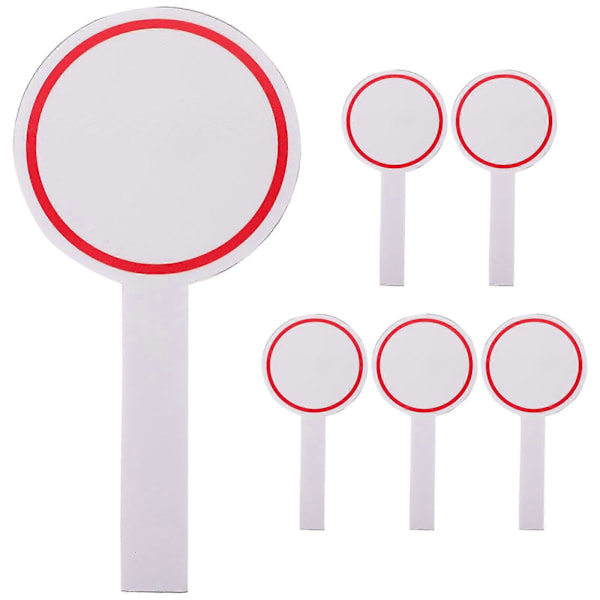 6 stk. Skum Whiteboard Håndholdt Whiteboard Enkeltsidet Paddles Auktioner Polstring Whiteboard