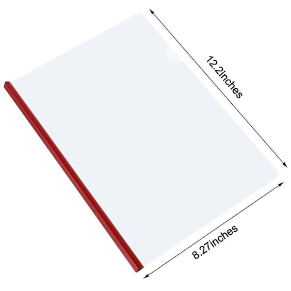 10 stk. A4 Klare Clip Bar Filer Rapport Projekt Præsentation Slide Binder Mapper (blandet farve)