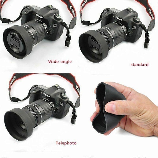 58MM Reversible Modlysblænder - & UV Filter Linsebeskyttelsessæt til Canon Rebel T6i T6 T5i T5 SL1